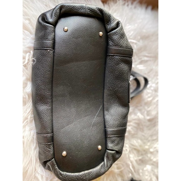 Wilsons Leather PELLE Studio Genuine Leather Black Double Handle Handbag New - Picture 3 of 7